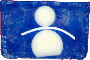 Frosty glycerin soap.