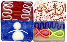 Hand made glycerin sliced soap.